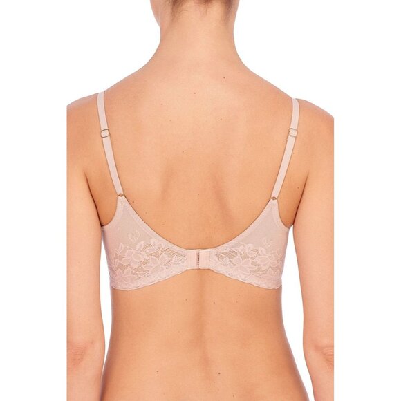 🆕Natori Sheer Glamour Push-Up Underwire T-Shirt Bra 34B Beige #727252 - Picture 2 of 11